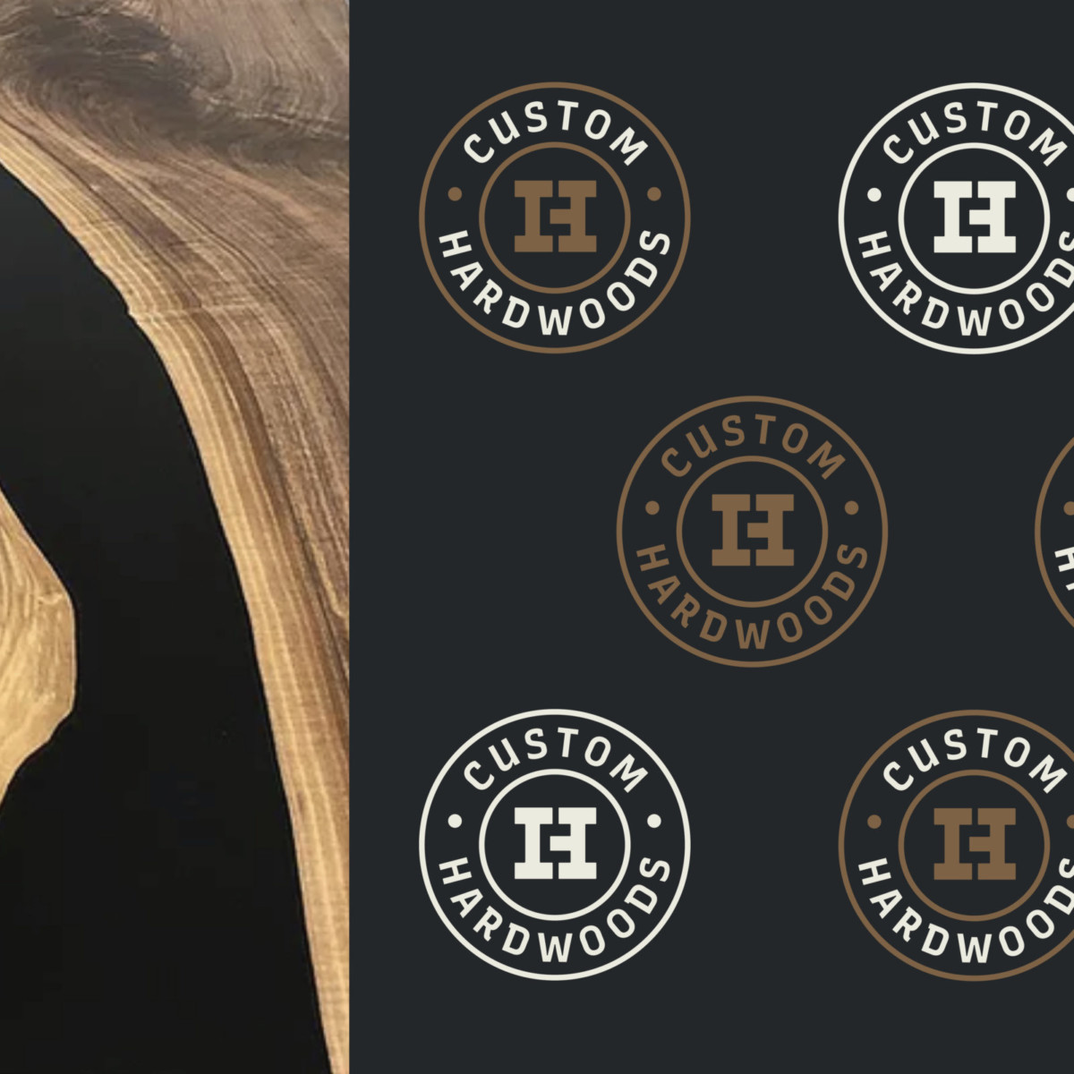 Custom hard woods branding