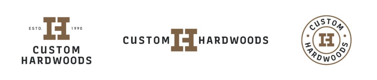 Custom hard woods logos